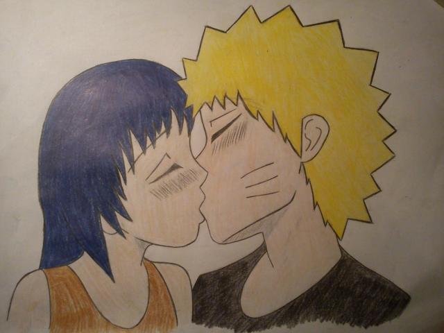 Naruto and Hinata  kiss